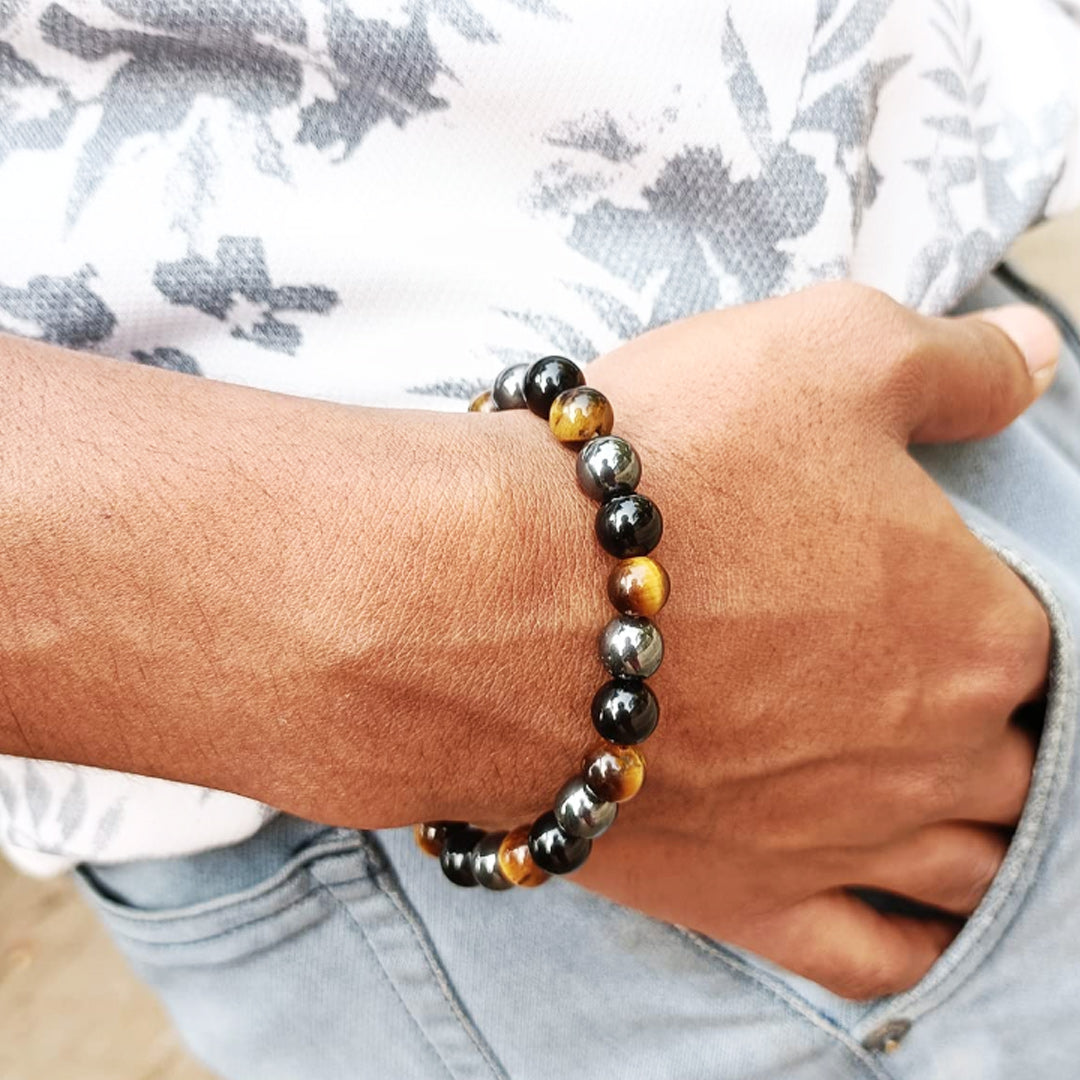 Triple Protection Bracelet For Power, Protection & Balance : Pre-Energized + Authentic + Certified by Mistic Manisha